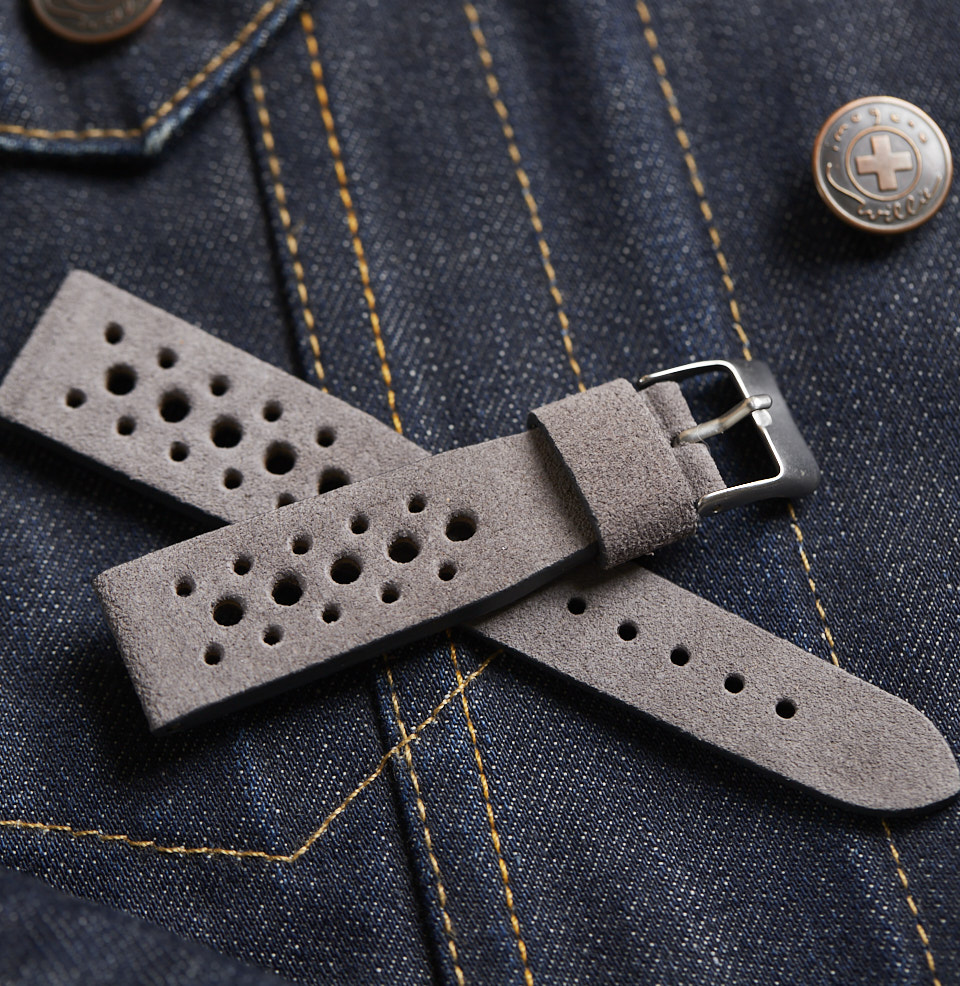 Roadster Strap Storm Gray Suede