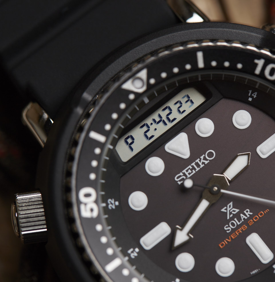 Prospex Ana-Digi Solar Diver TRACK A SECOND TIME ZONE, DISPLAY THE TIME, AND MORE