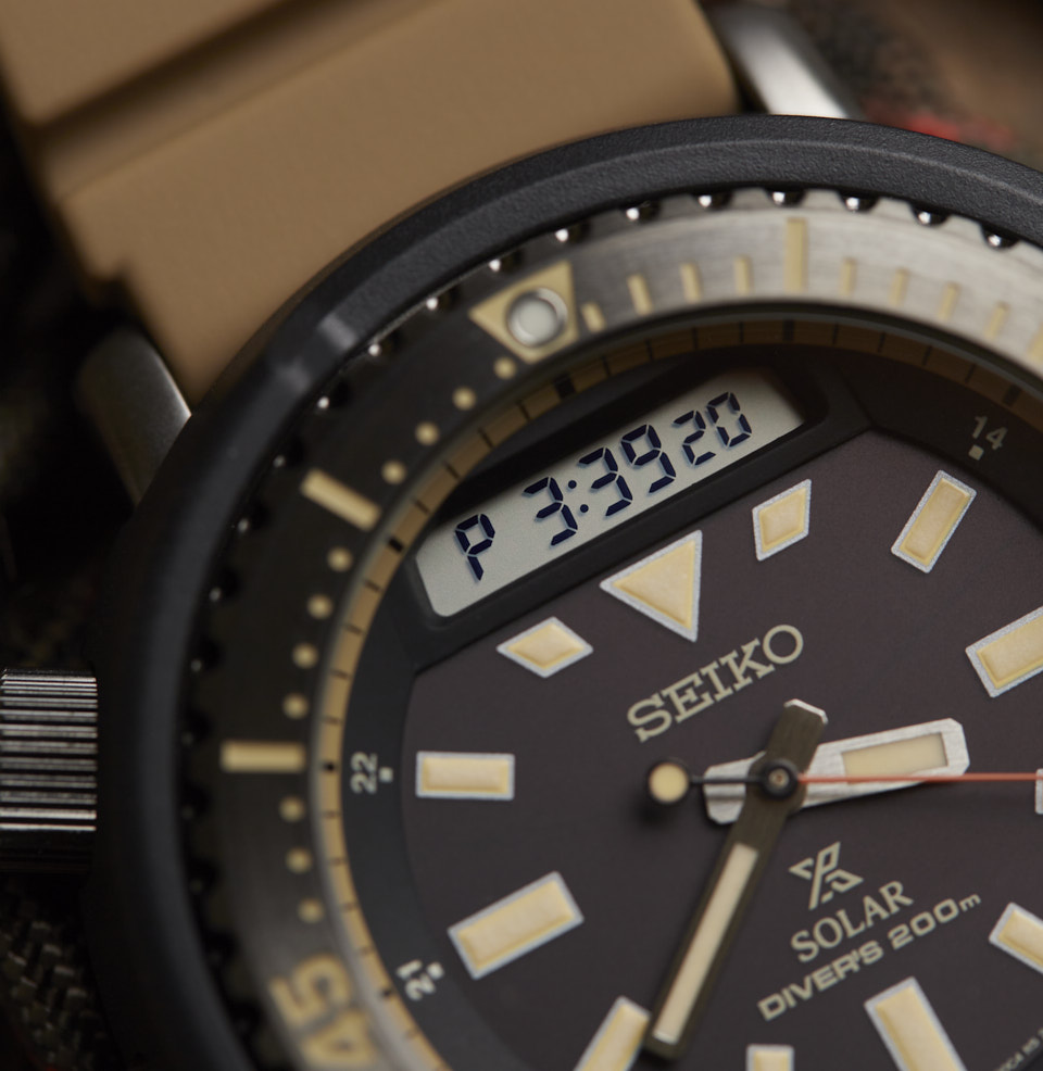 Prospex Ana-Digi Solar Diver TRACK A SECOND TIME ZONE, DISPLAY THE TIME, AND MORE