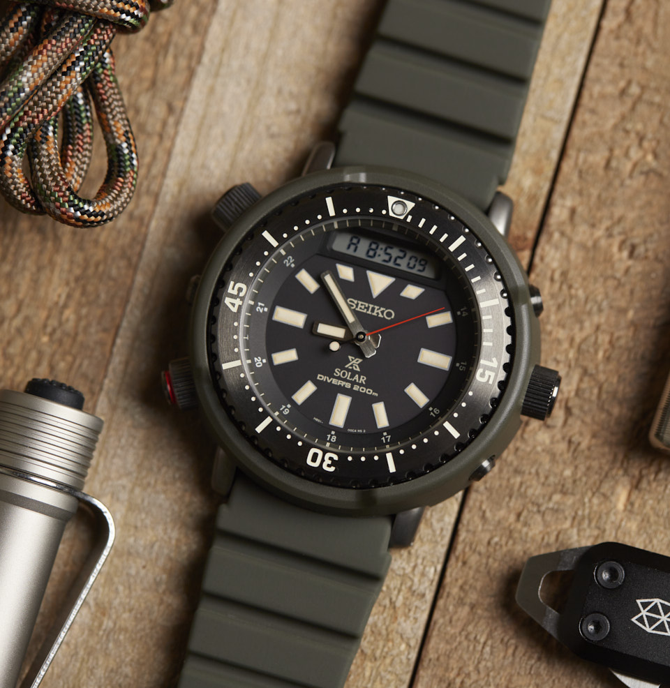 Prospex Ana-Digi Solar Diver A SOLAR DIVER WITH HYBRID DIAL