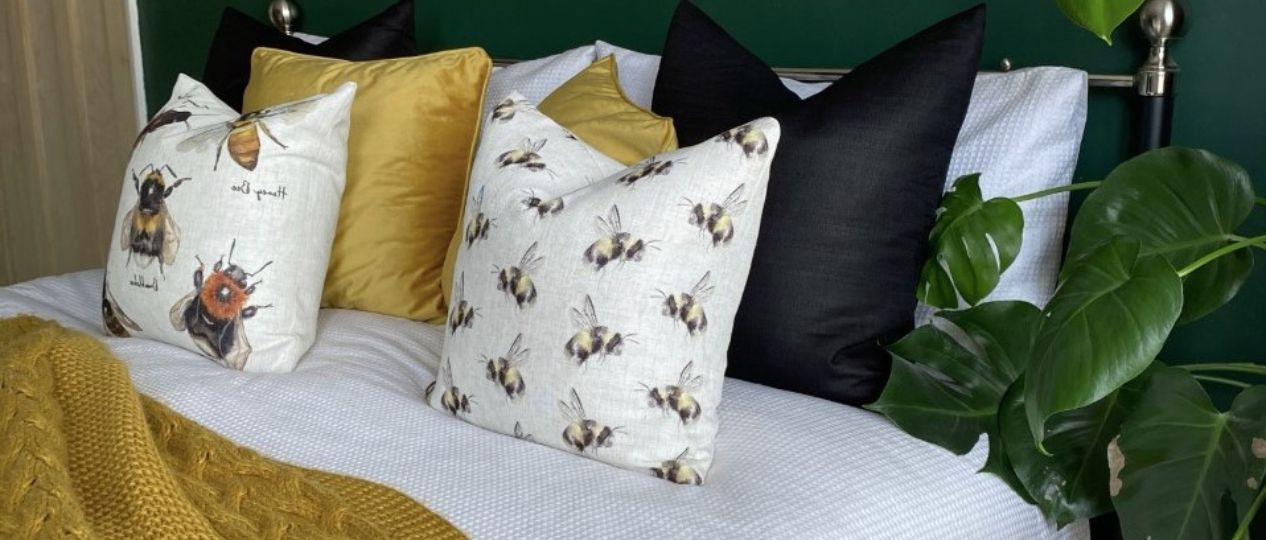 Yellow 2024 bee cushion