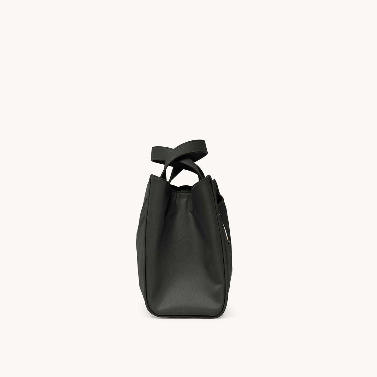 Strati Shopper Nylon Ebony with Gold Hardware Side
