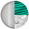 Silver|Emerald White Diamondettes Swatch