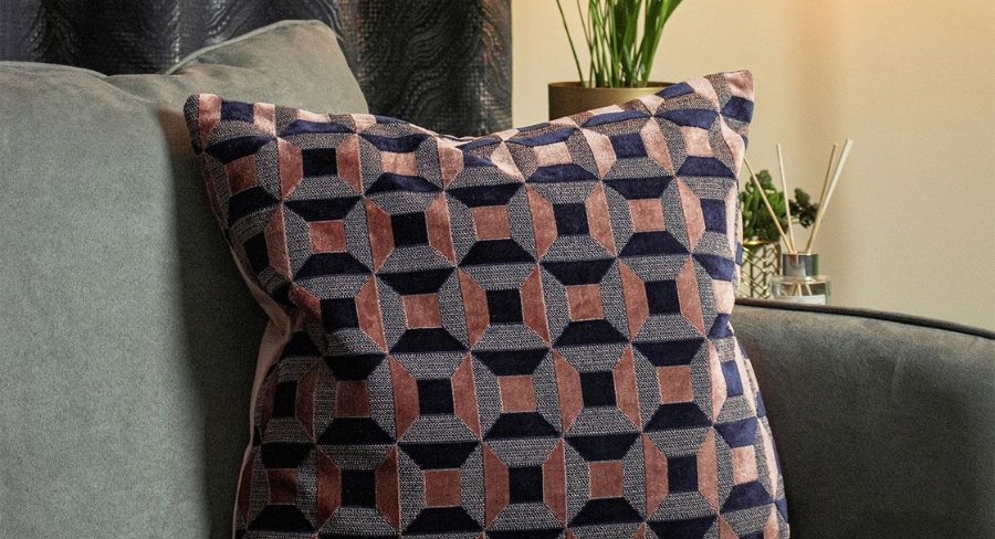 Navy and best sale blush pink cushions