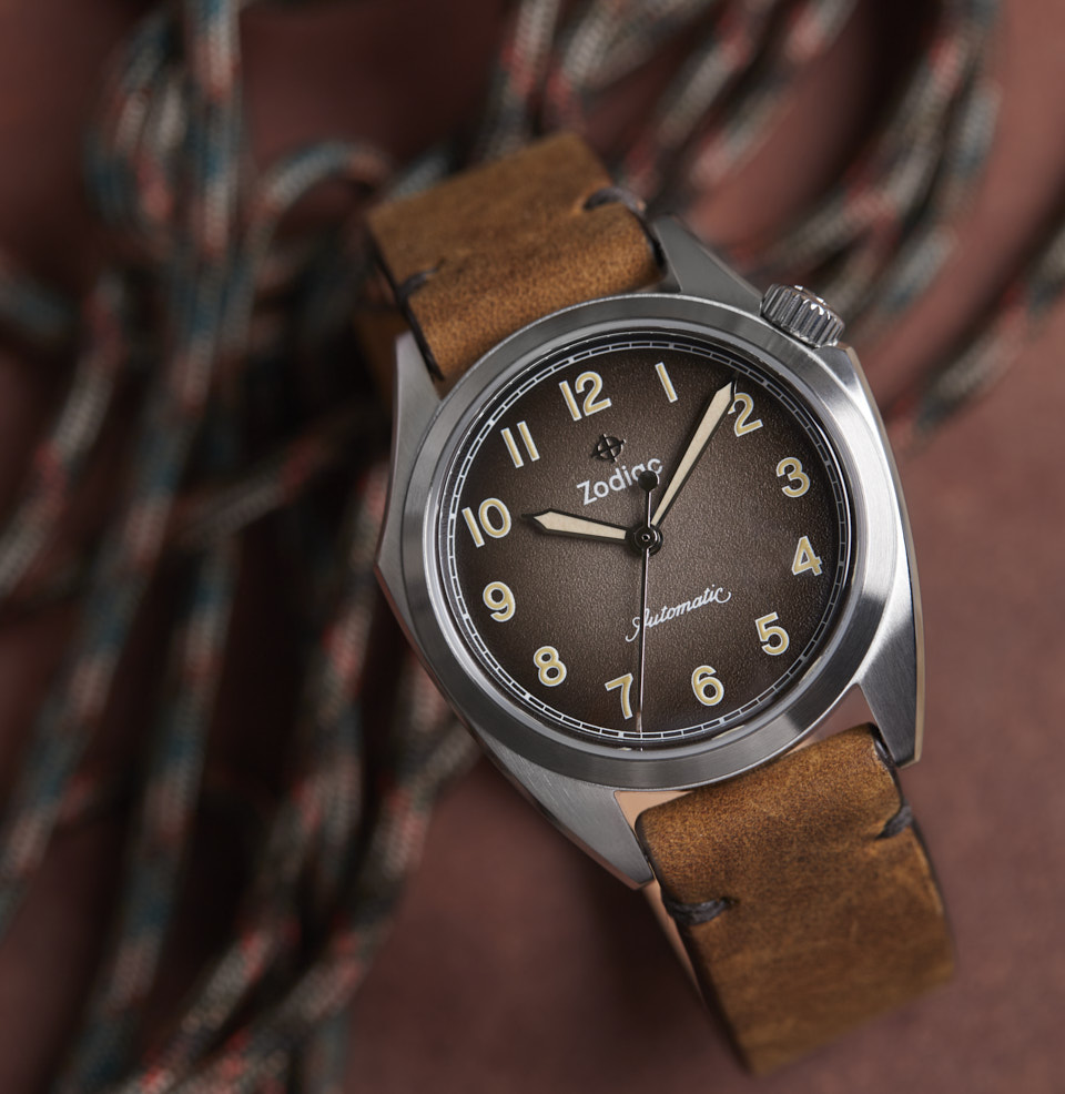 Olympos Military Worn & Wound Edition Brown Gradient Dial