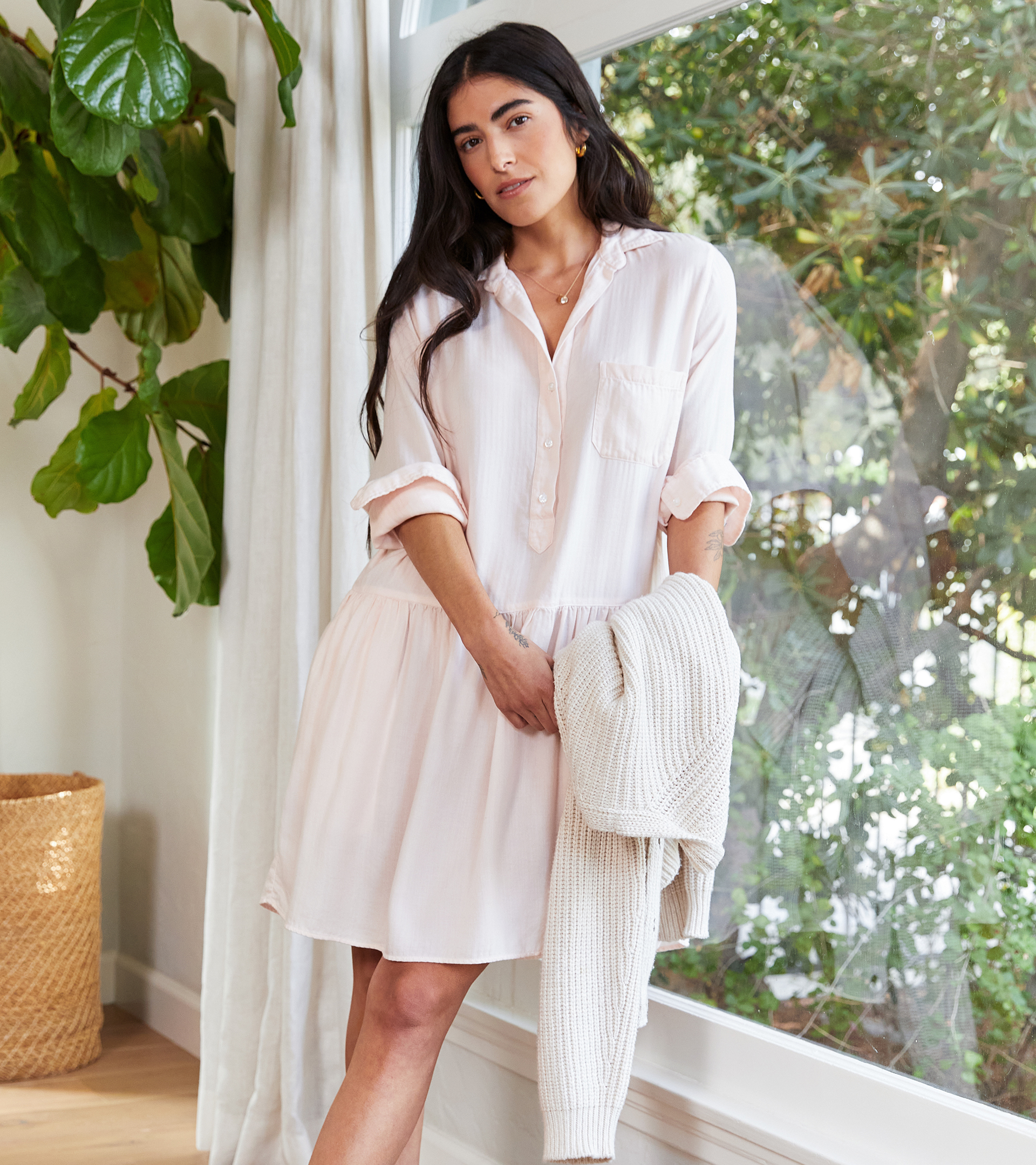 The Changemaker Dress Blush, Liquid Lyocell Final Sale view 1