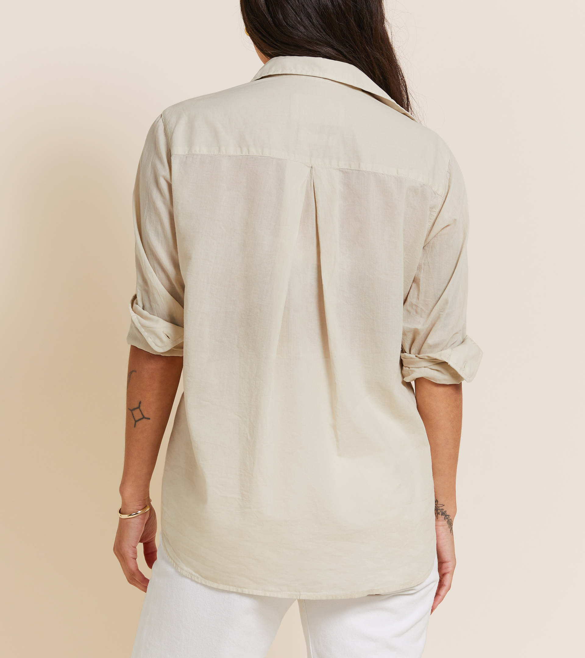 The Hero Button-Up Shirt Almond, Tissue Cotton view 2