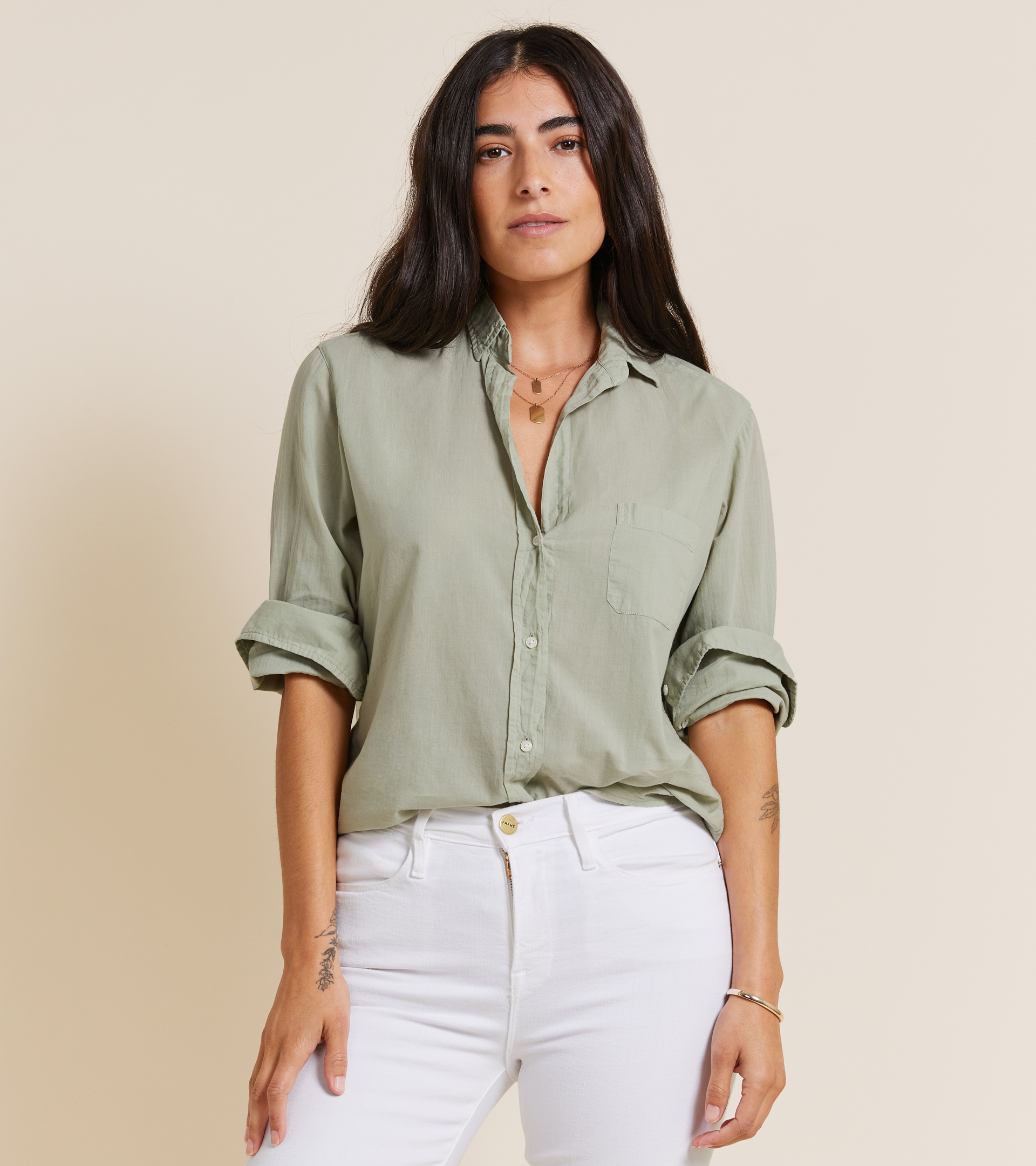 The Hero Button-Up Shirt Willow, Tissue Cotton view 2