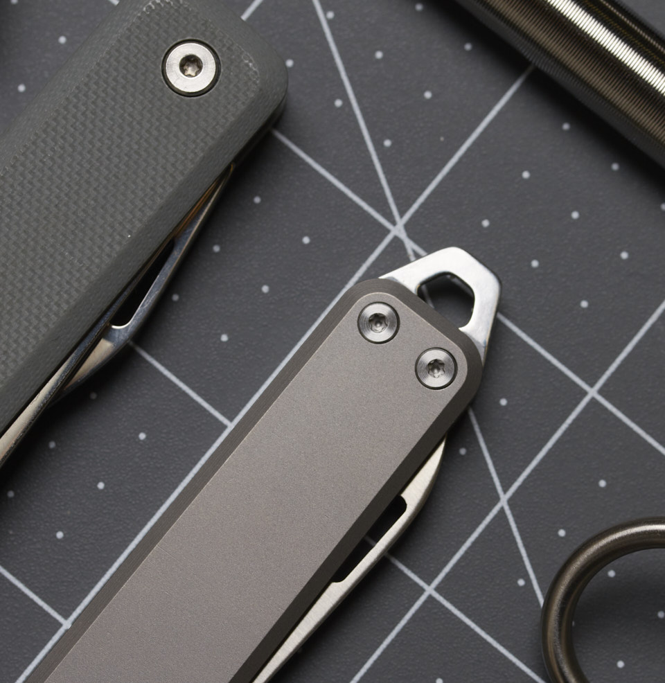 The Elko Smooth Titanium with Stainless Hardware