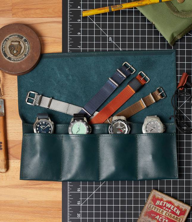 Nappa Leather Watch Roll