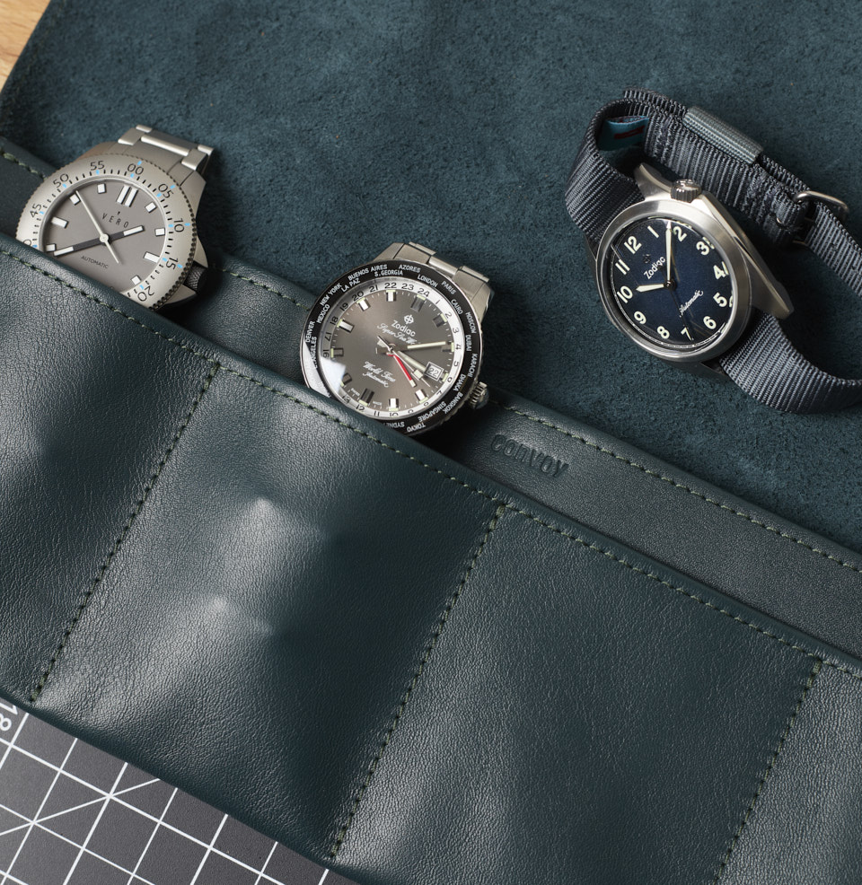 Nappa Leather Watch Roll Meticulously Crafted