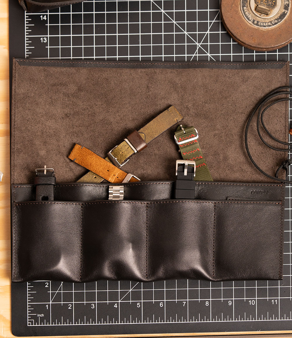 Nappa Leather Watch Roll