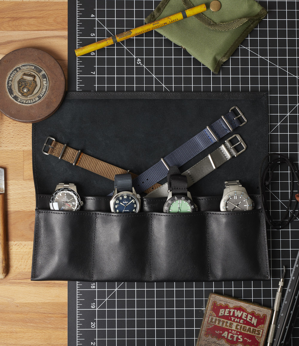 Nappa Leather Watch Roll