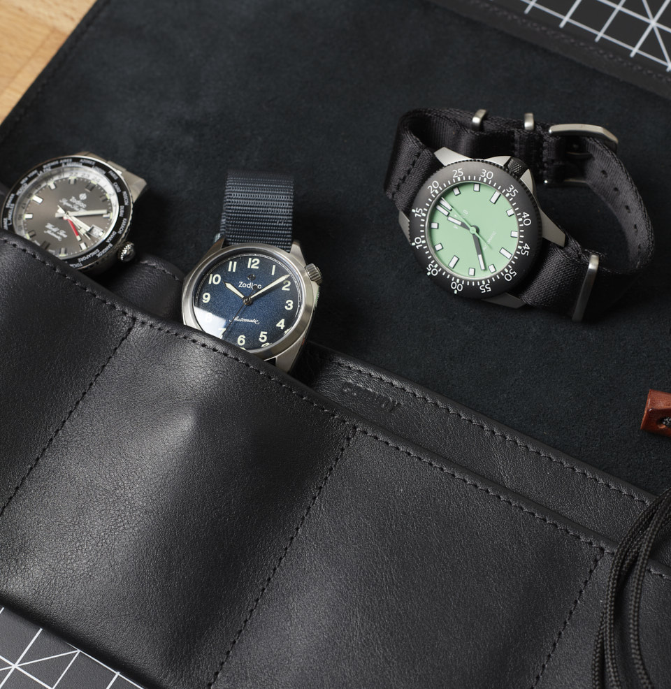 Nappa Leather Watch Roll Meticulously Crafted