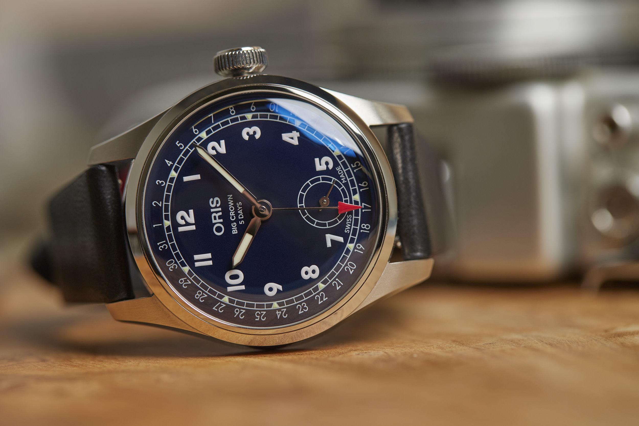 Oris big crown pointer blue best sale