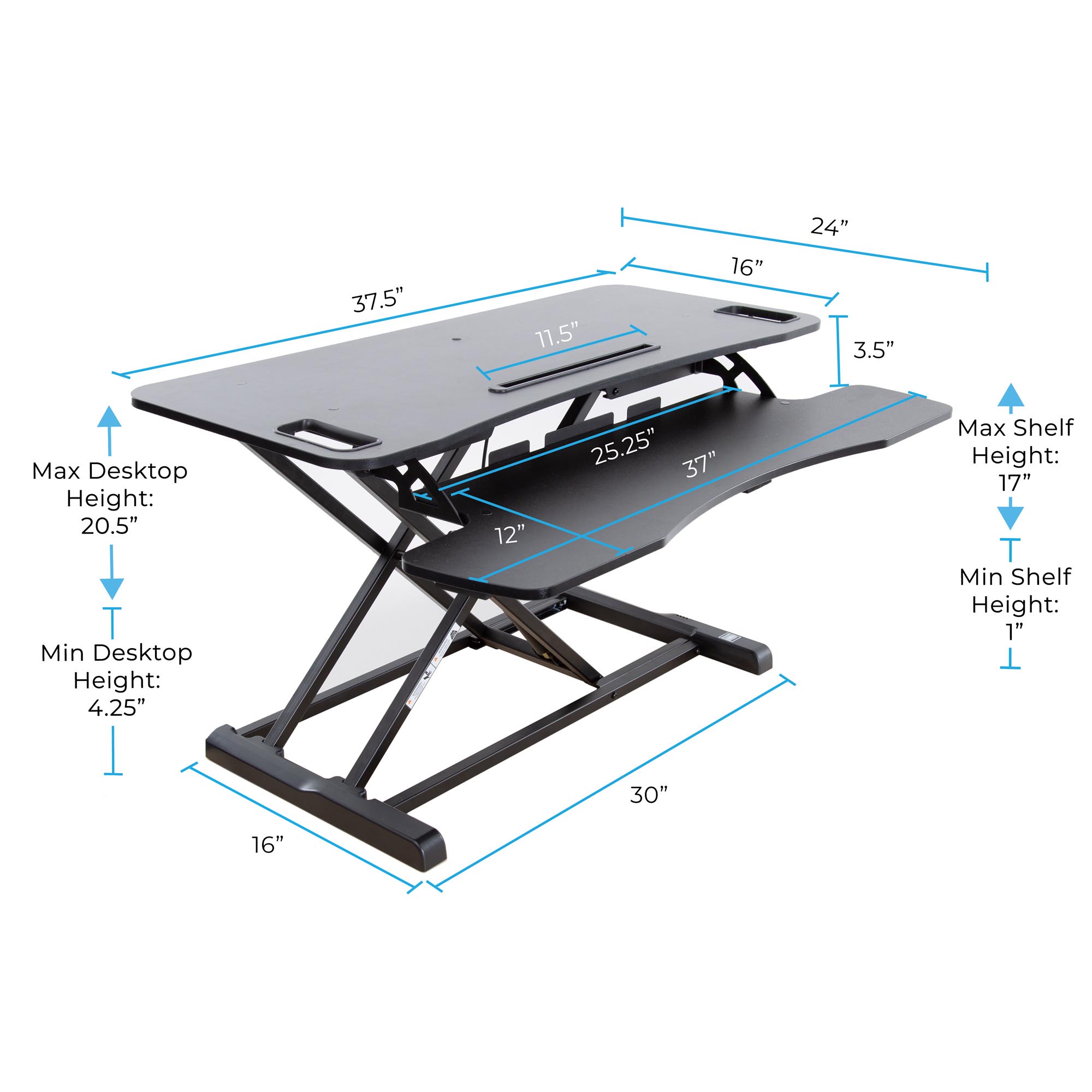 Stand Steady Flexpro Power 36 inch Electric Standing Desk - Electric Height Adjustable Stand Up Desk by Award Winning Holds 2 Monitors (Black) (36)