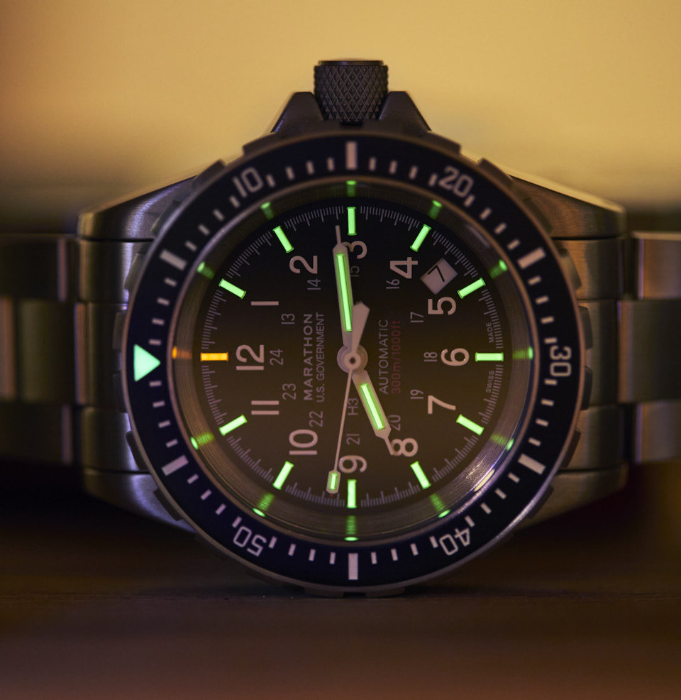 Large Diver's Automatic (GSAR Auto) TRITIUM GAS TUBES FOR ALWAYS-ON LUME