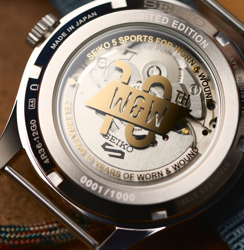 Worn & Wound 10th Anniversary Limited Edition Numbered Case Back