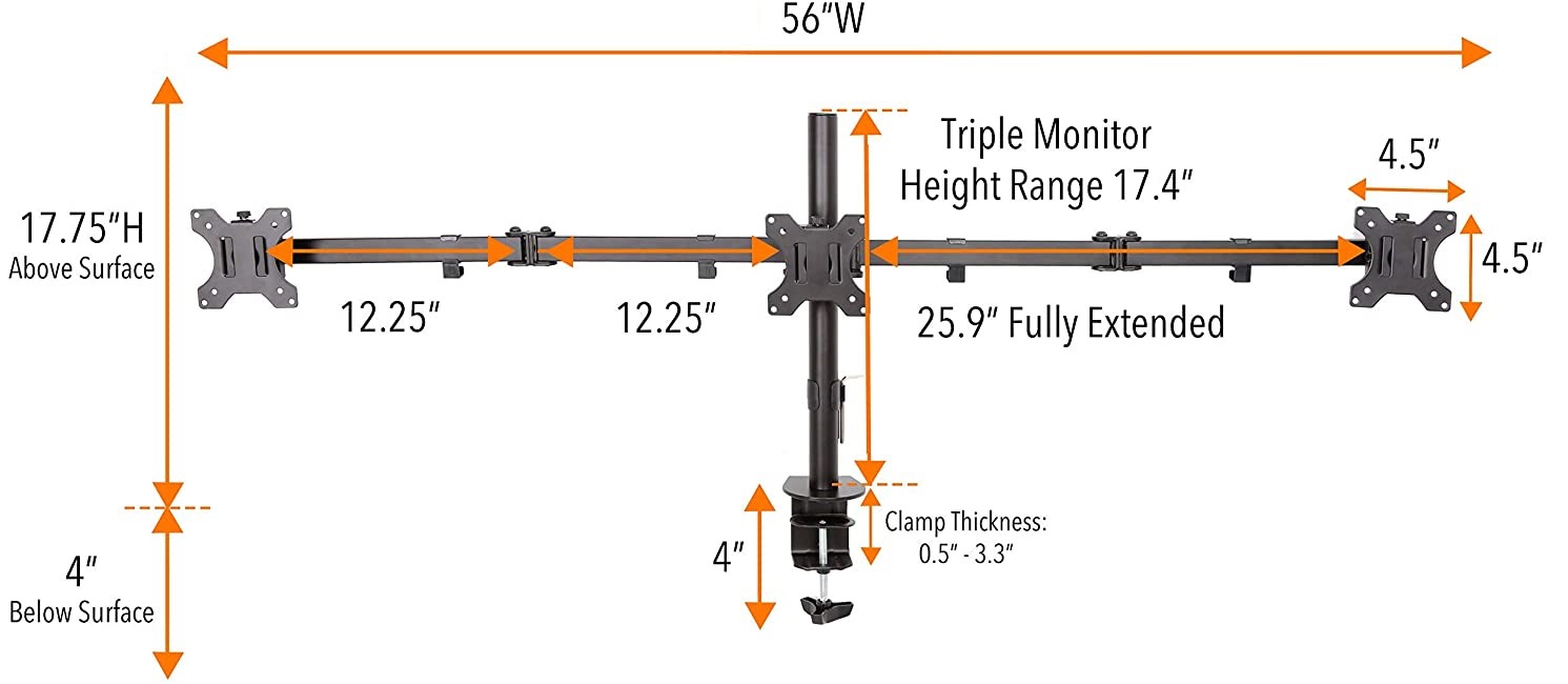 ClampOn Monitor Stand Monitor Arm by Stand Steady