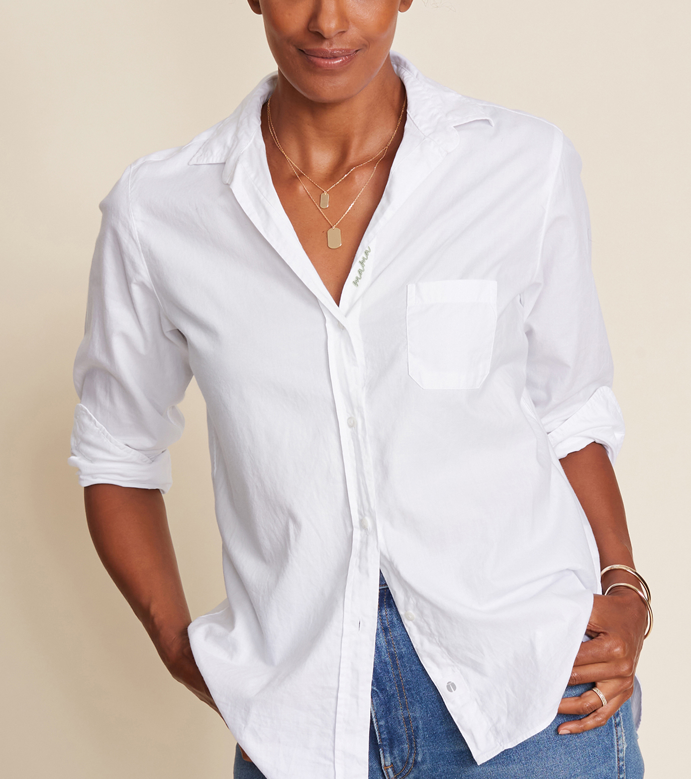 The Hero Button-Up Shirt Mama, Cozy Cotton Final Sale view 2
