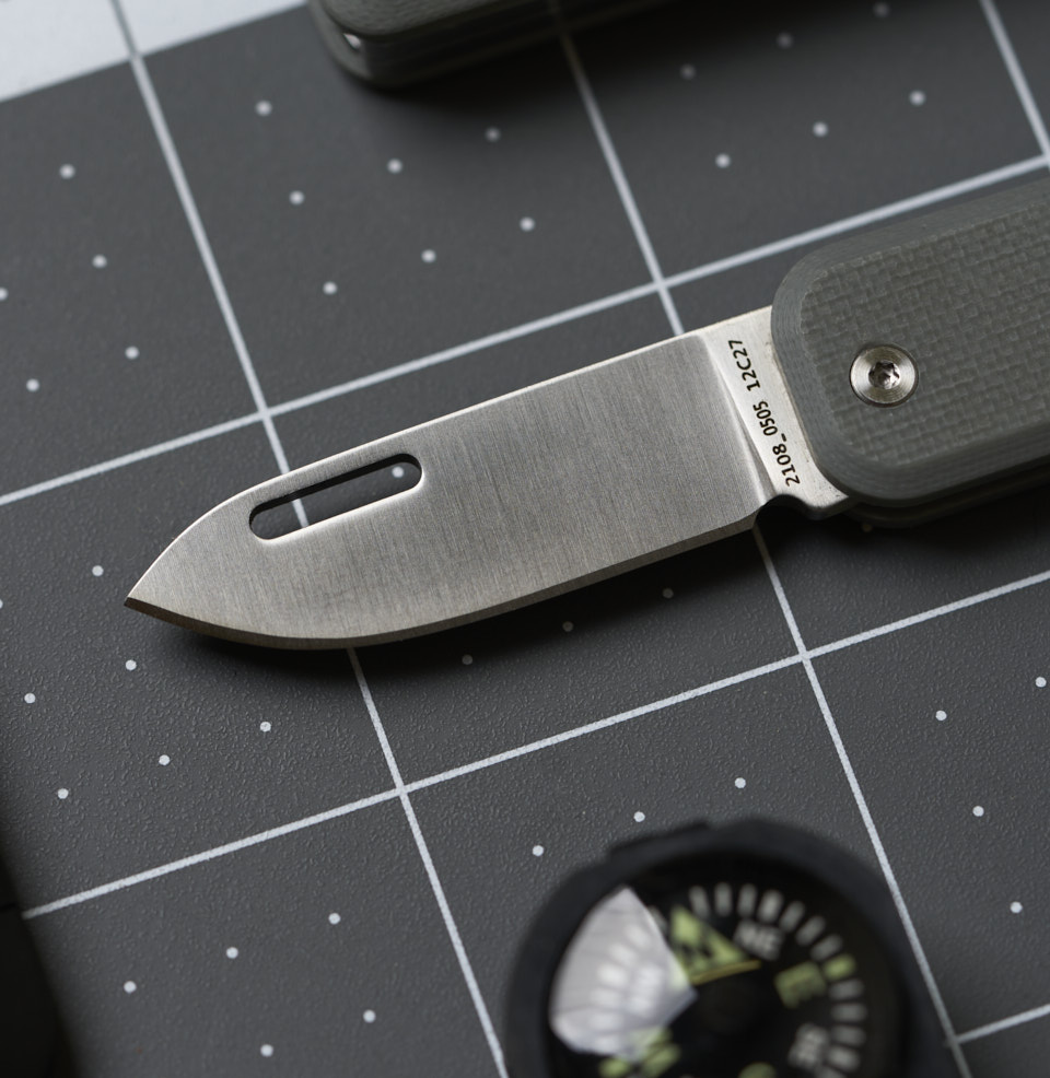 The Elko 1.74” Sandvik 12C27 Steel Blade