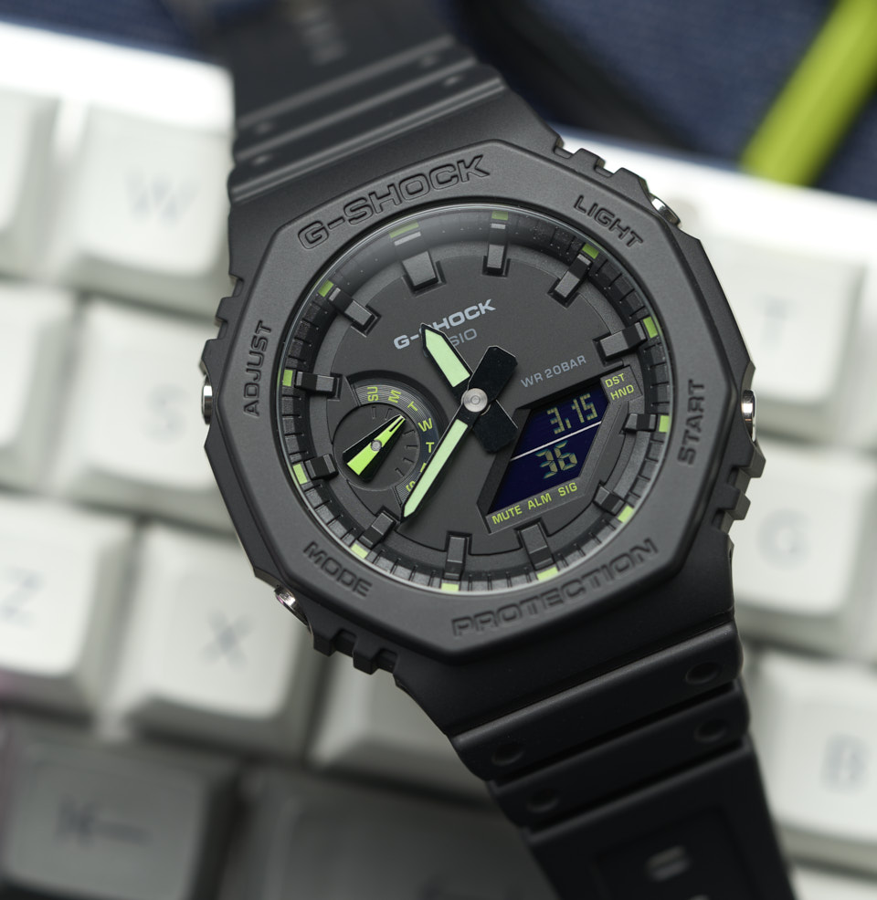 GA2100 Black and Neon Green