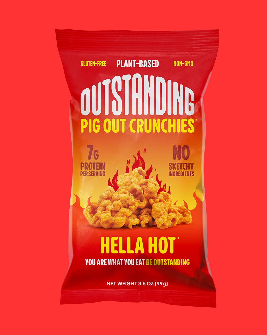 Outstanding Foods - Crunchies Hella Hot - Case of 12-3.5 OZ