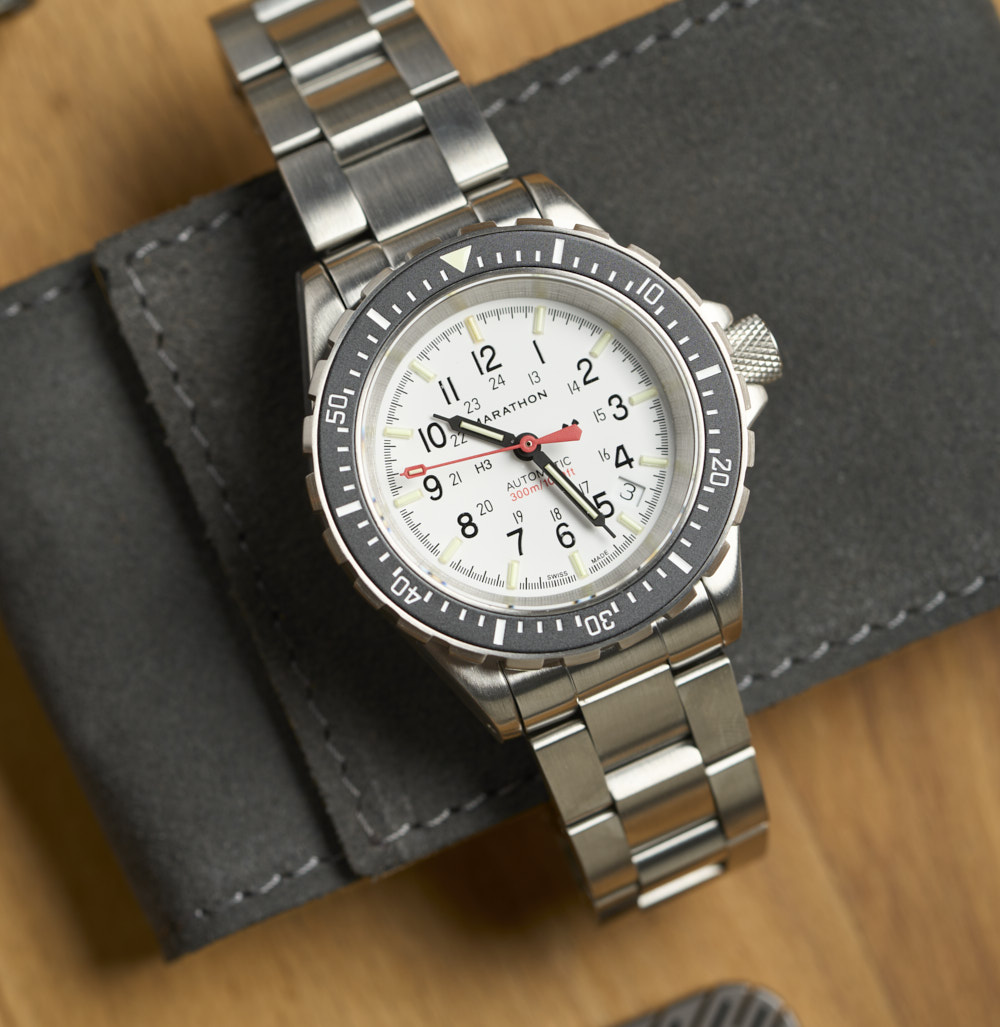 Large Diver's Automatic (GSAR Auto) BOLD AND LEGIBLE DIAL   in White