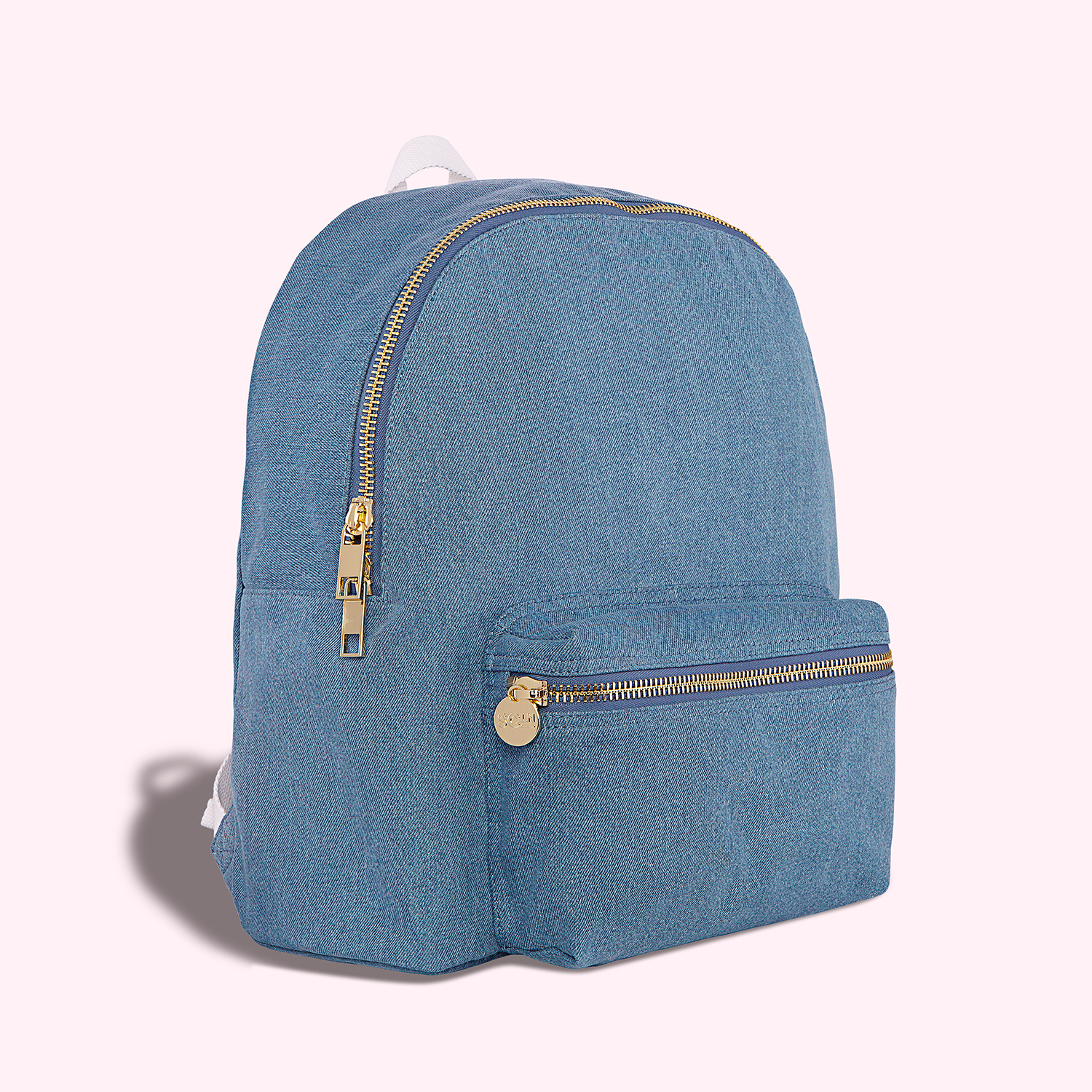 Moisture Proof Very Spacious Dark Blue Denim School Backpack Bags With  Zipper Closure Style at Best Price in Kanpur | Goel Trading Co.