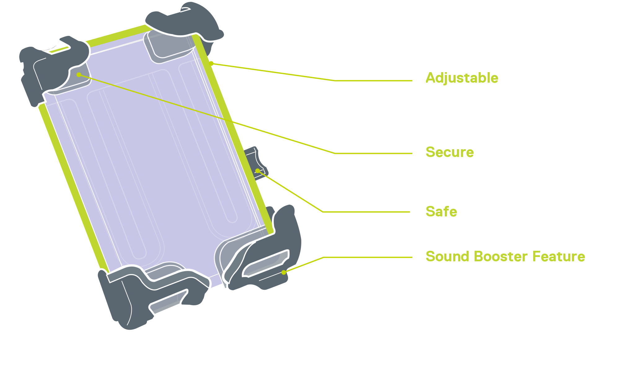 Hefty+ Phone Holder diagram 