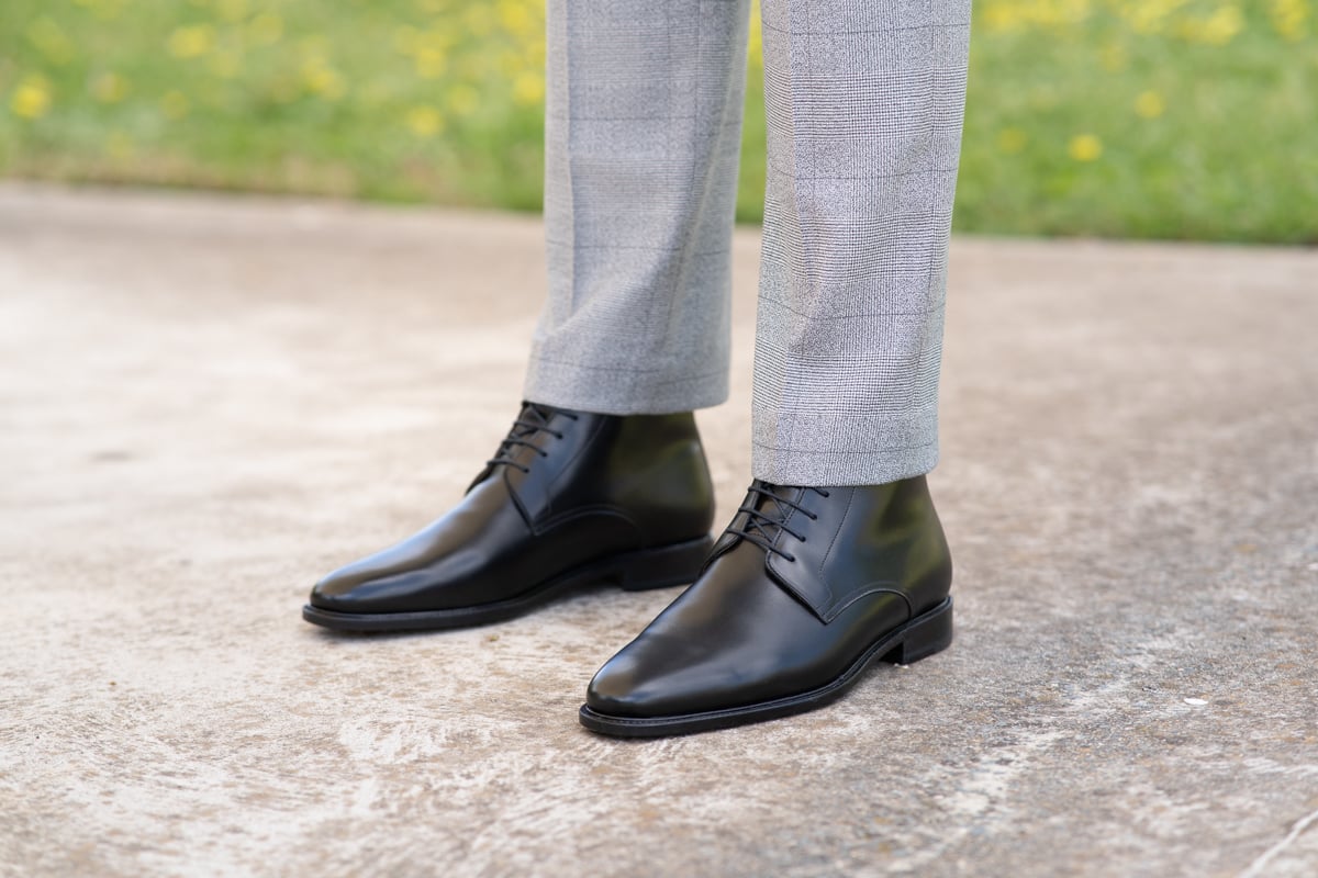 Leather Shoes Mens Business Casual Boots Mens Chukka Boots Casual