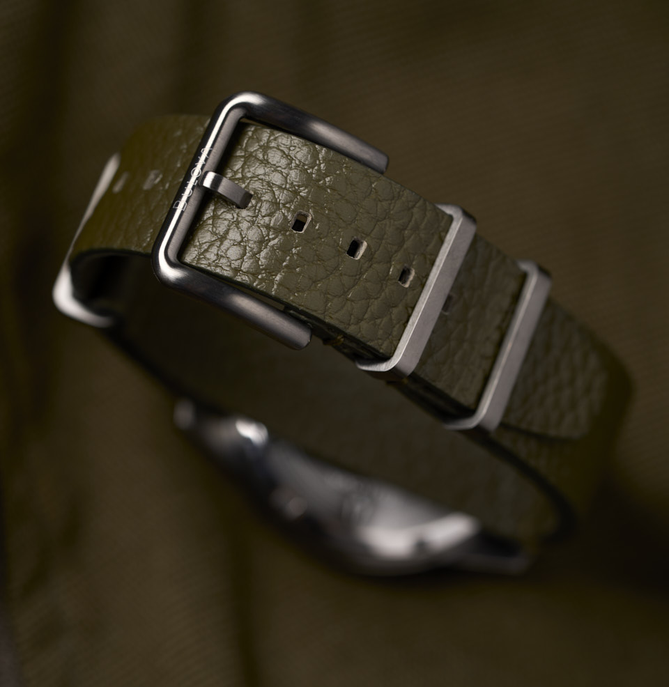 Hack Watch Green Leather Strap