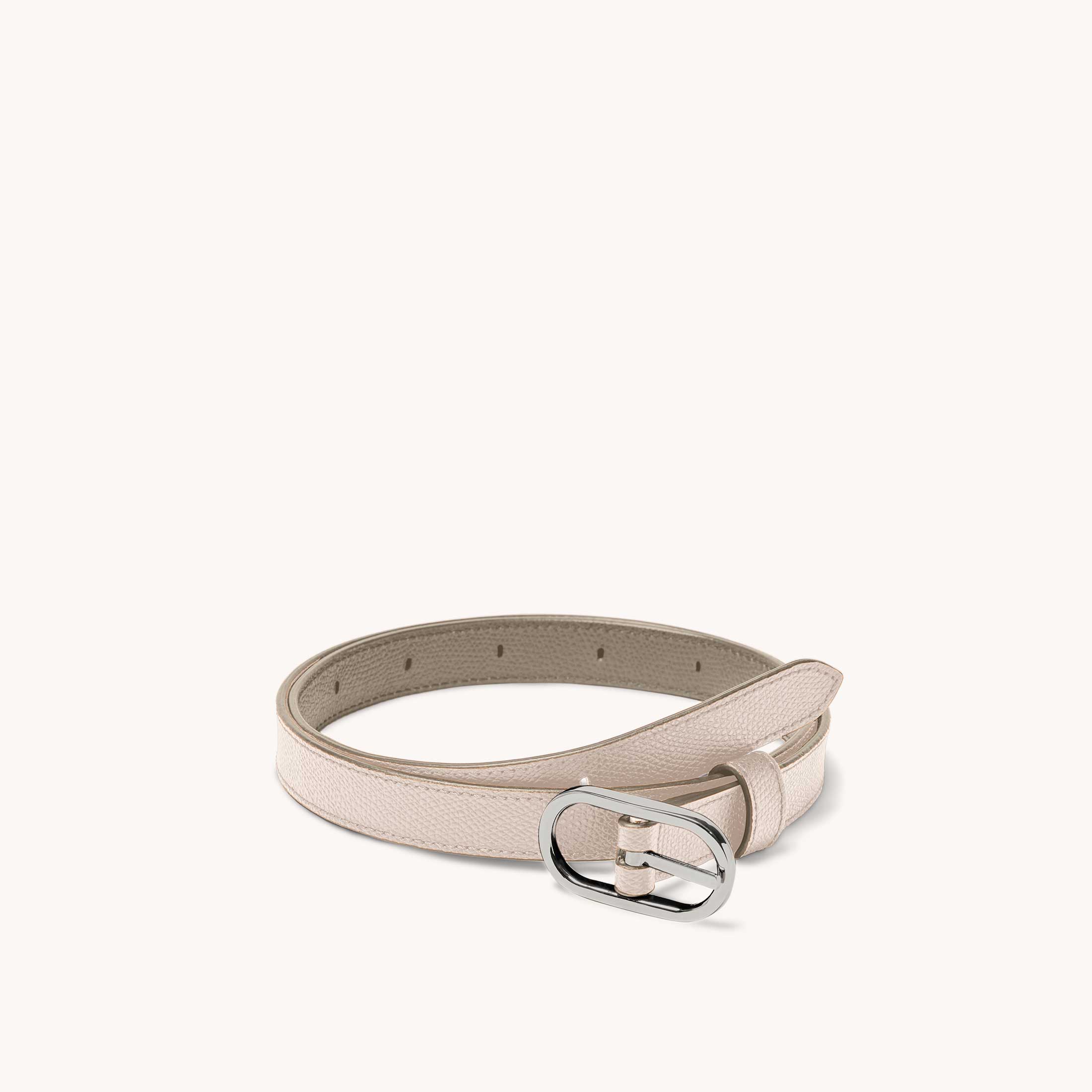 Reversible Shoulder Strap Colorblock Blush/Sand with Silver Hardware in Two Loops
