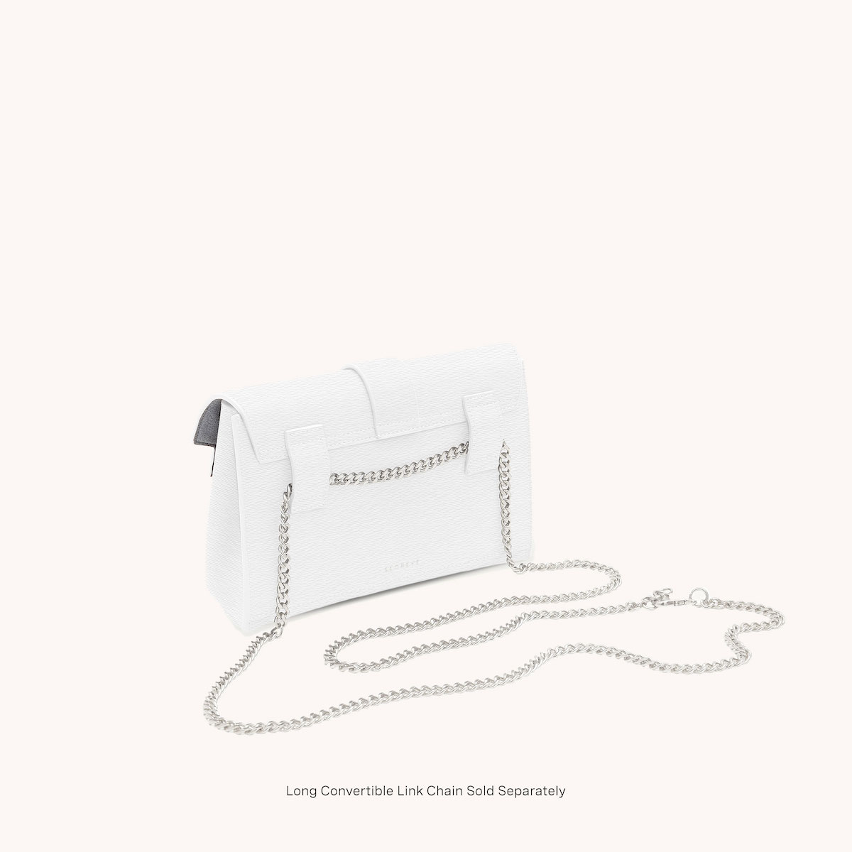 aria belt bag mimosa blanc back view with chain