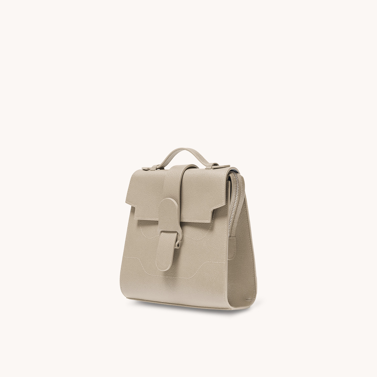 alunna bag pebbled sand side view left