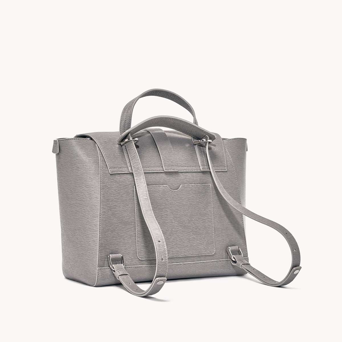 Maestra Bag Mimosa Storm with Silver Hardware Back View at Angle