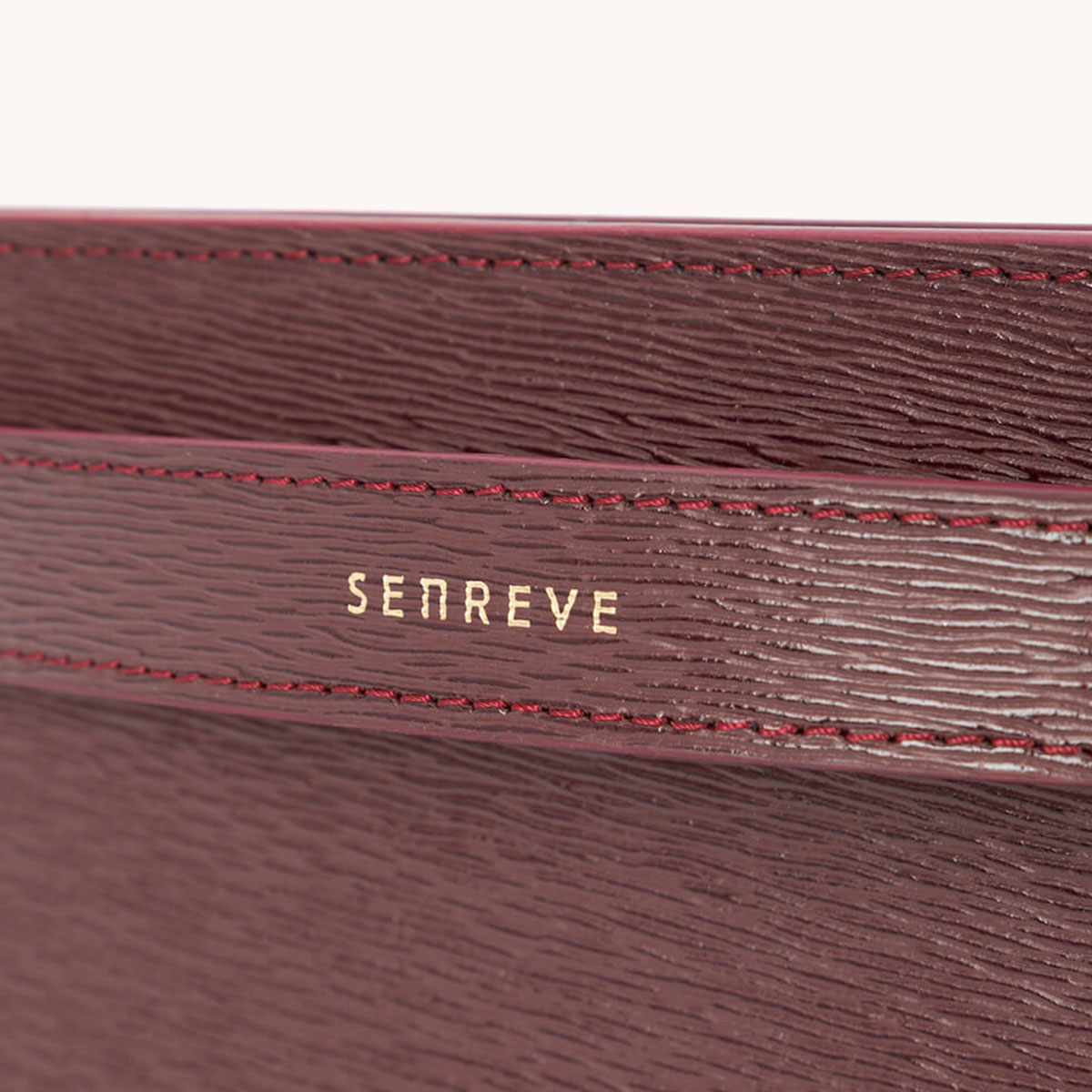 bracelet pouch mimosa bordeaux close up