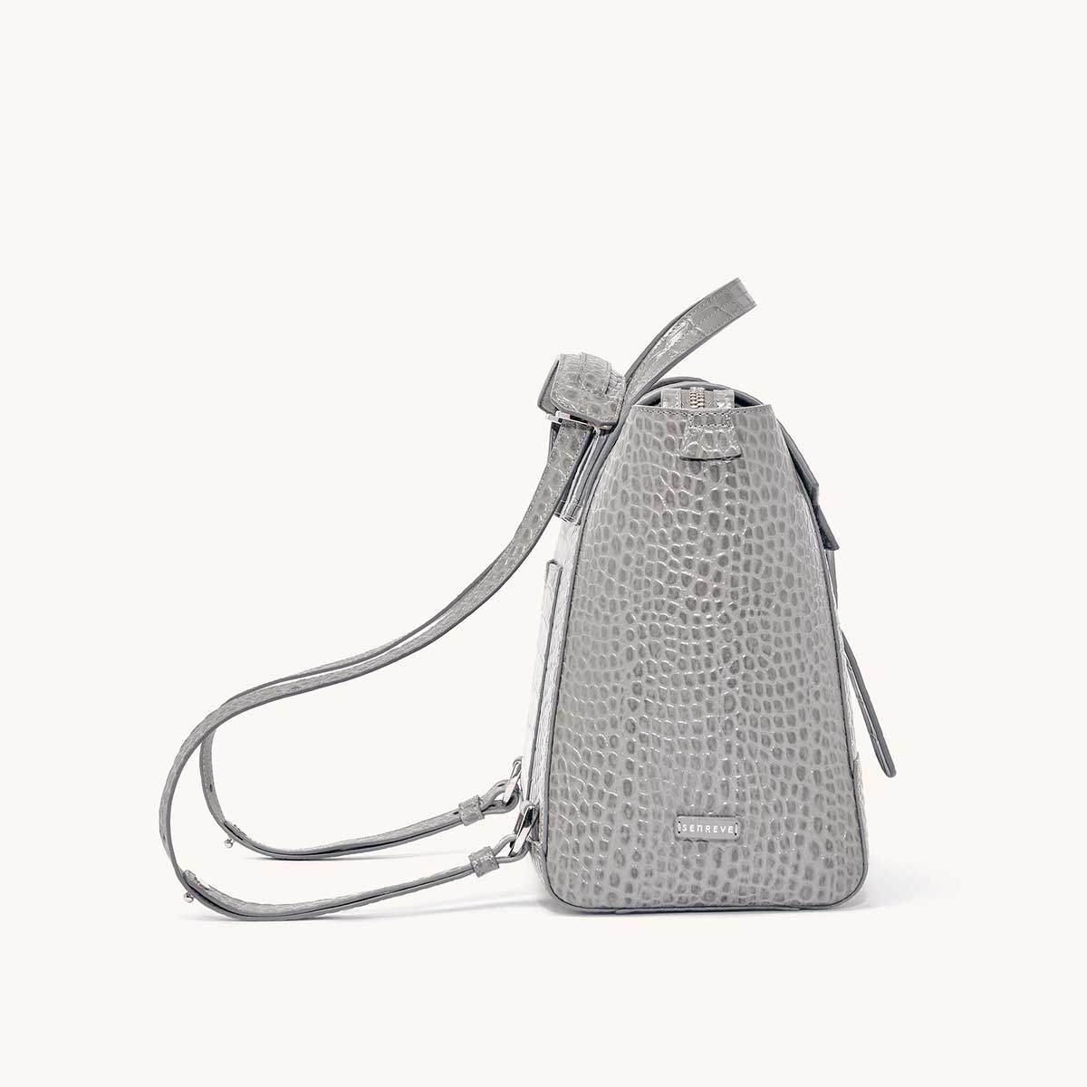 Maestra Bag Dragon Storm with Silver Hardware Side View