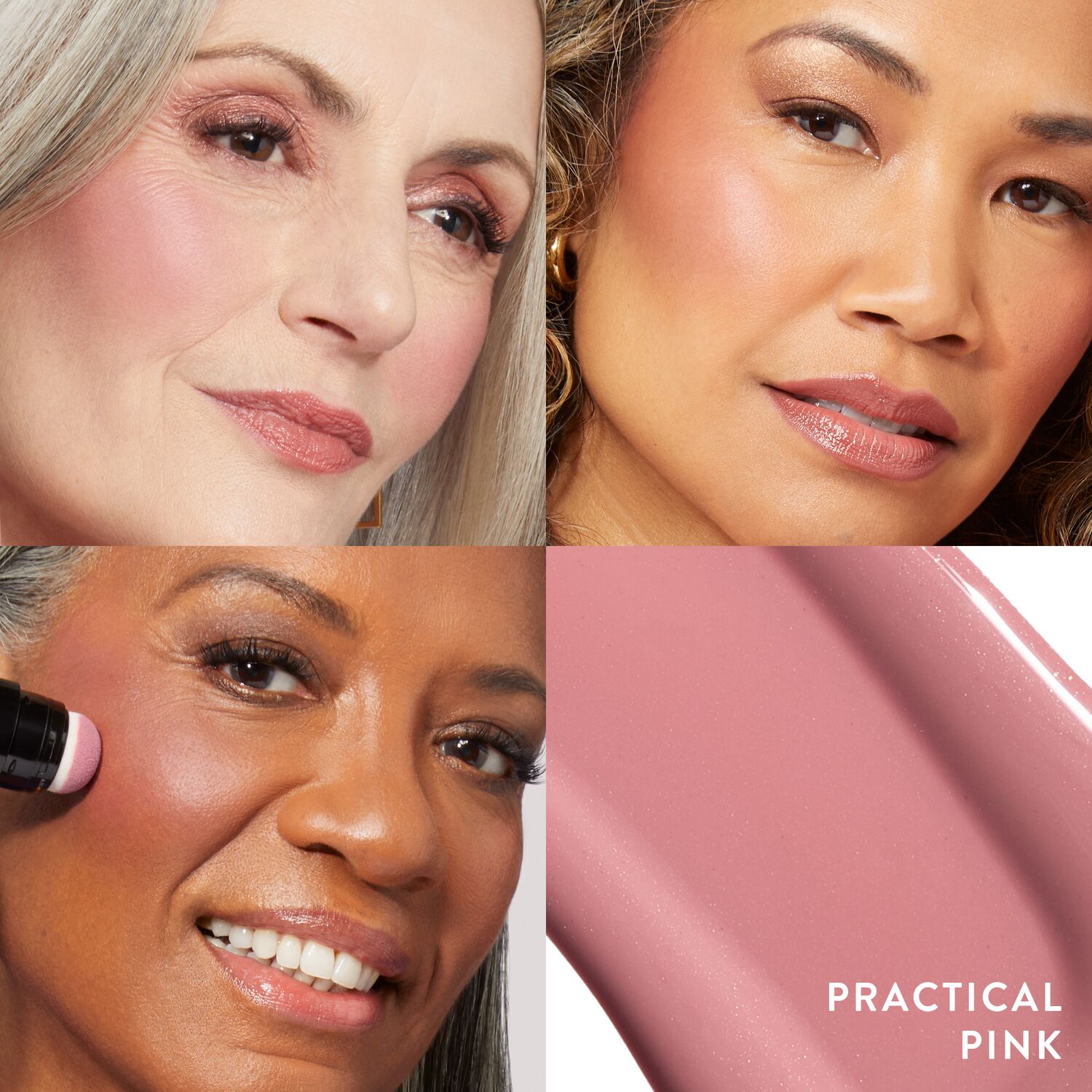 Pink blush discount on cheeks