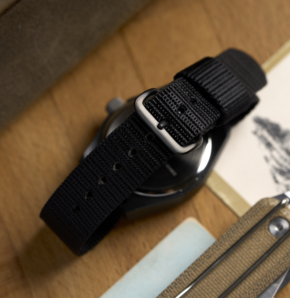 General Purpose Quartz Black Nylon Strap