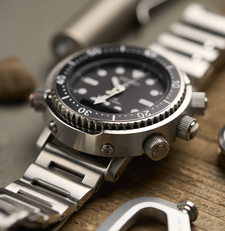 Prospex Ana-Digi Solar Diver Shrouded Case Design