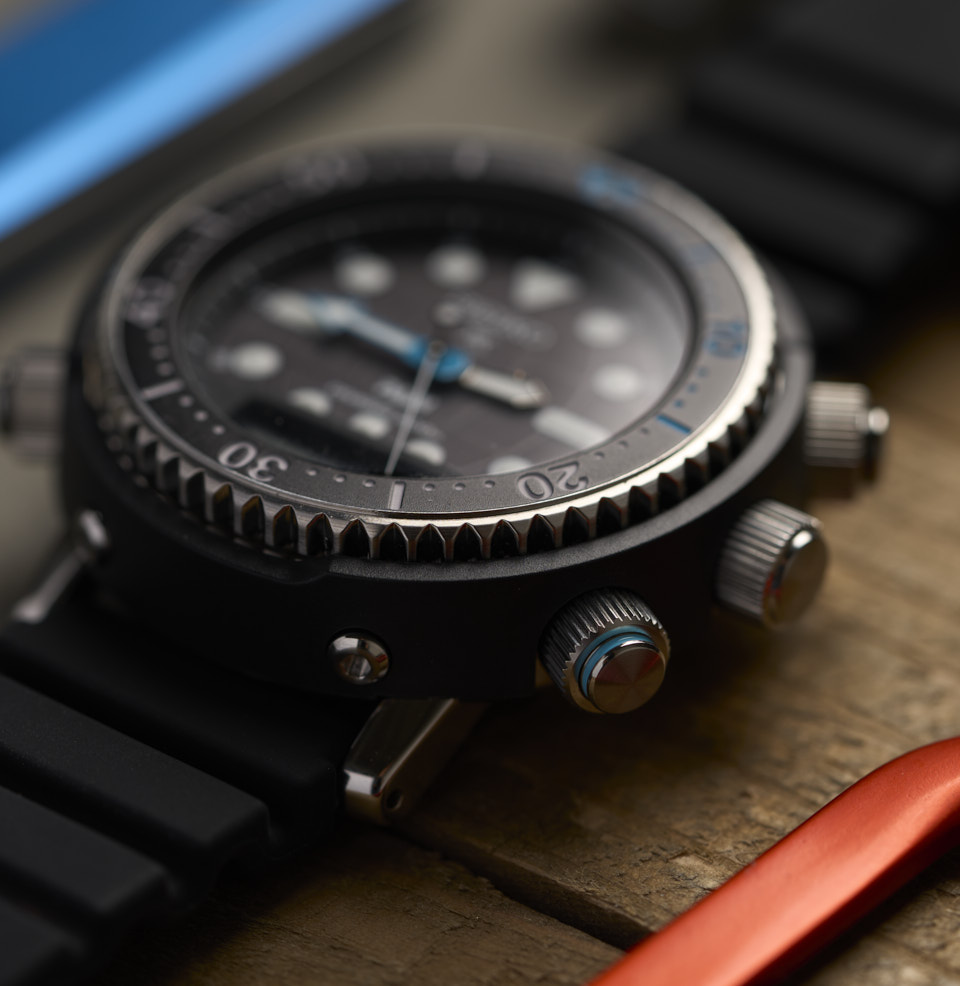 Prospex Ana-Digi Solar Diver Shrouded Case Design