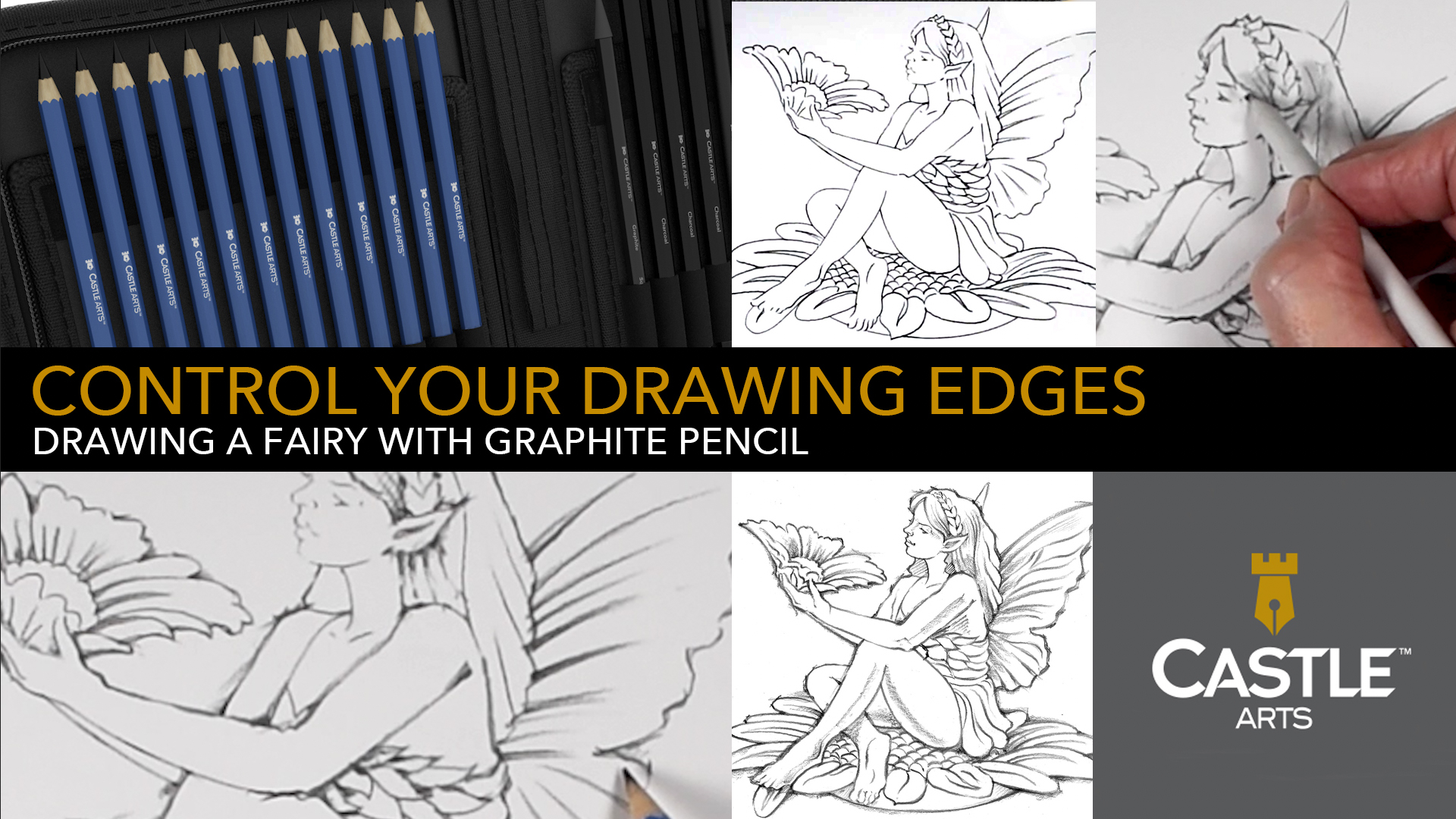 How to Draw Control Drawing Edges With Graphite Pencils Castle Arts USA