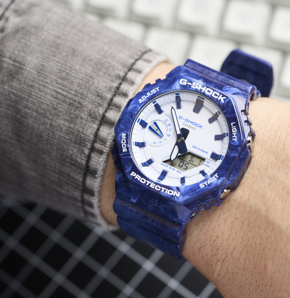 GA2100 45.4mm on a 7” wrist