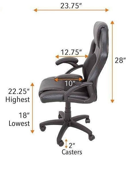 Ergonomic Office Chair  Rolling Desk Chair by Stand Steady