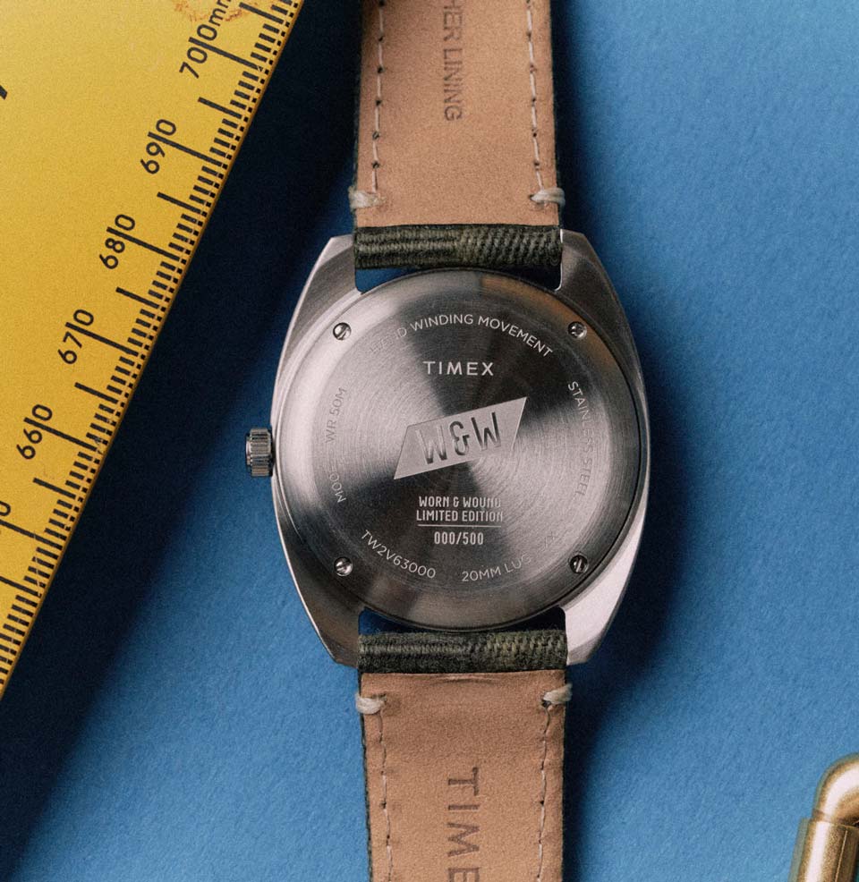 Timex x Worn & Wound WW75 Limited Edition Numbered Case back