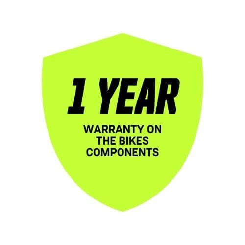 2 Year Warranty on the Bike Components