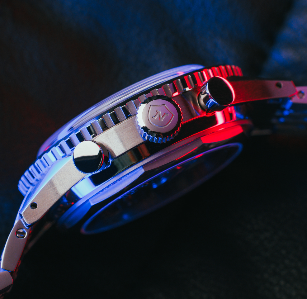 Nivada Grenchen x Worn & Wound Chronomaster Valjoux 72 Beautifully finished case