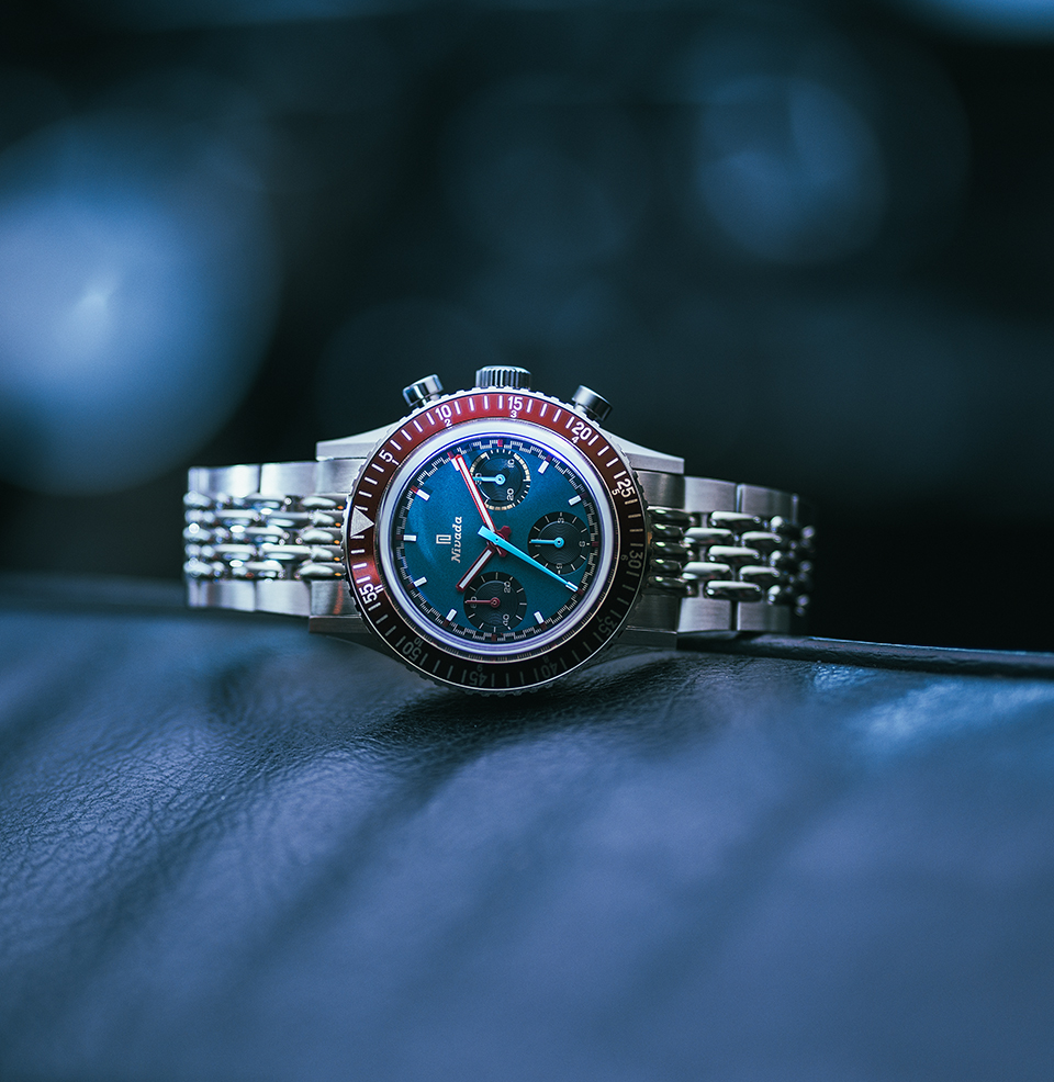 Nivada Grenchen x Worn & Wound Chronomaster Valjoux 72 Beads of Rice Bracelet