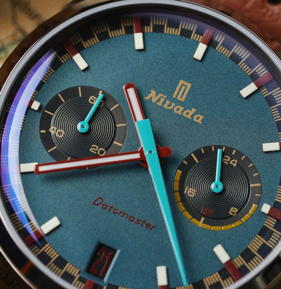 Nivada Grenchen x Worn & Wound Datomaster VK64 Racing-dial Layout